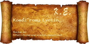 Komáromy Evelin névjegykártya