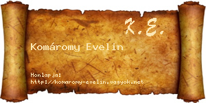 Komáromy Evelin névjegykártya