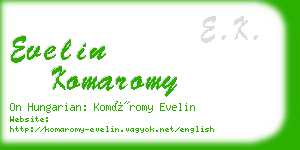 evelin komaromy business card